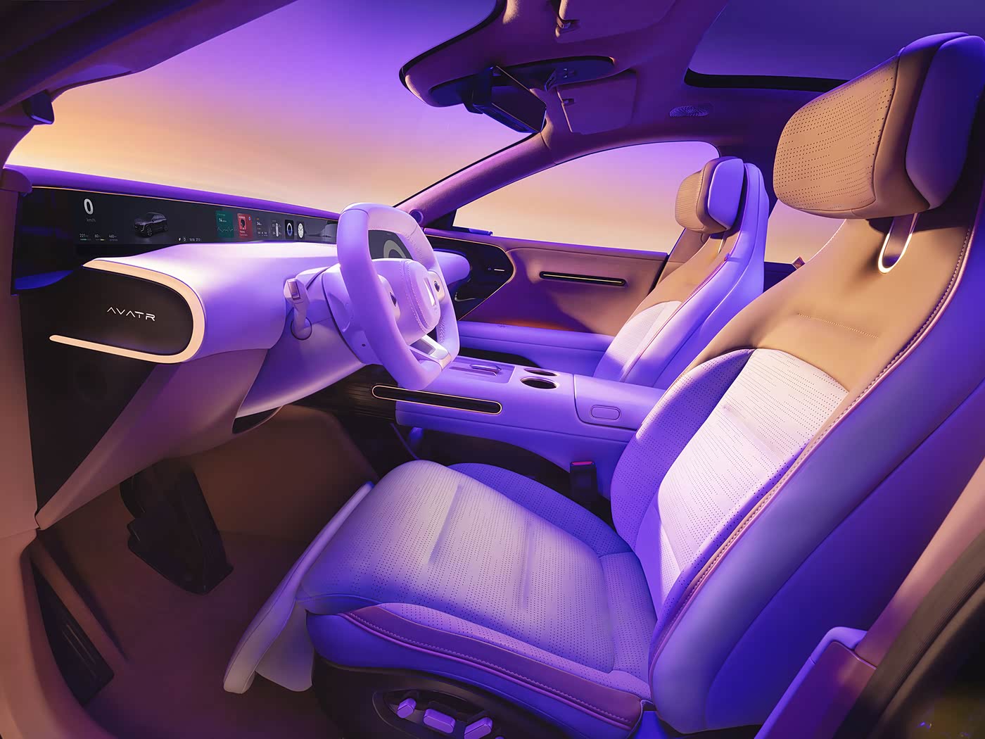 Ev Car for Avatar 07 With 555km Long Endurance Dual-Motor Version 5 Seats New Energy Vehicle 