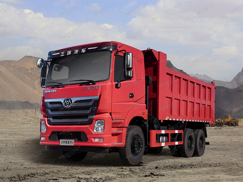 Mining dump truck operating in a quarry